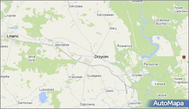 mapa Drzycim, Drzycim na mapie Targeo