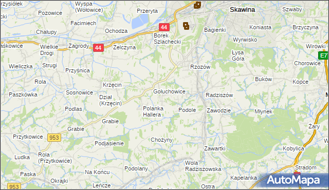 mapa Jurczyce, Jurczyce na mapie Targeo