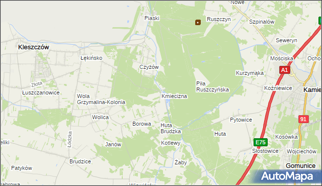 mapa Kmiecizna, Kmiecizna na mapie Targeo