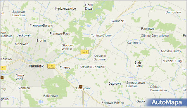 mapa Krzyczki Szumne, Krzyczki Szumne na mapie Targeo