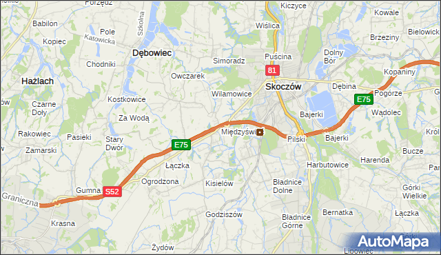 mapa Międzyświeć, Międzyświeć na mapie Targeo