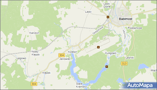 mapa Nowe Kramsko, Nowe Kramsko na mapie Targeo