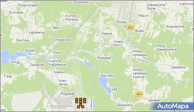 mapa Rząsawa, Rząsawa na mapie Targeo