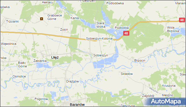 mapa Sobieszyn, Sobieszyn na mapie Targeo