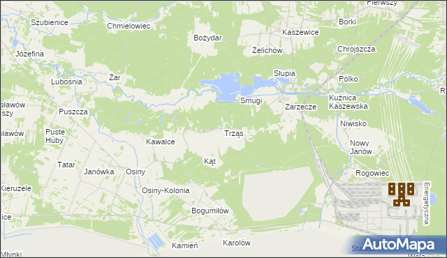 mapa Trząs, Trząs na mapie Targeo