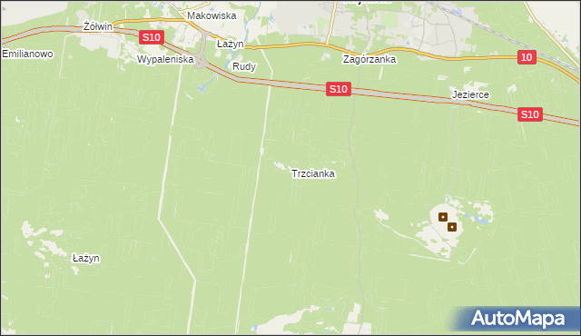 mapa Trzcianka gmina Solec Kujawski, Trzcianka gmina Solec Kujawski na mapie Targeo