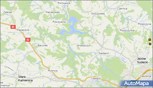 mapa Wrzeszczyn, Wrzeszczyn na mapie Targeo