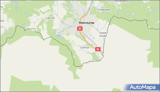 mapa Golińsk, Golińsk na mapie Targeo