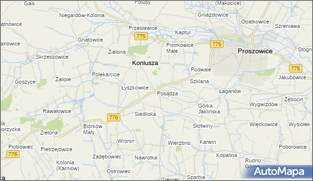 mapa Posądza, Posądza na mapie Targeo