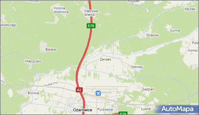 mapa Zendek, Zendek na mapie Targeo