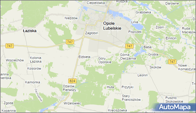 mapa Góry Opolskie, Góry Opolskie na mapie Targeo