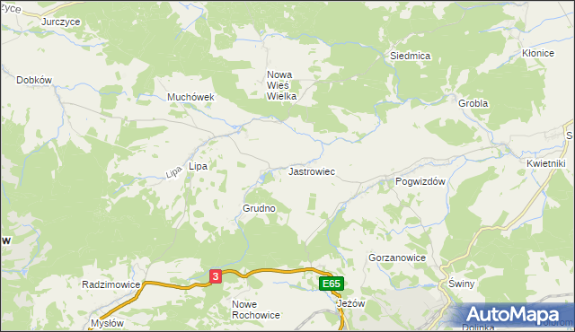 mapa Jastrowiec, Jastrowiec na mapie Targeo