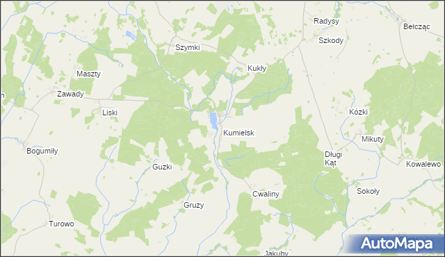 mapa Kumielsk, Kumielsk na mapie Targeo