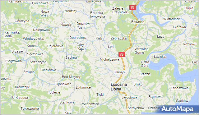 mapa Michalczowa, Michalczowa na mapie Targeo