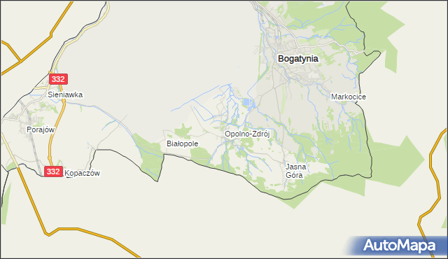 mapa Opolno-Zdrój, Opolno-Zdrój na mapie Targeo