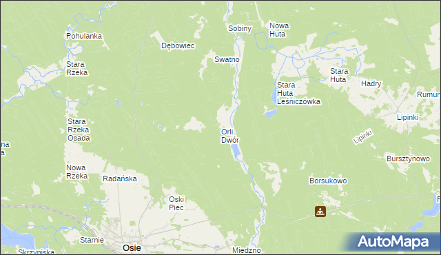 mapa Orli Dwór, Orli Dwór na mapie Targeo