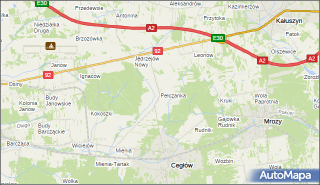 mapa Pełczanka, Pełczanka na mapie Targeo