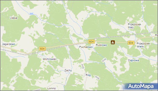 mapa Puchałowo, Puchałowo na mapie Targeo