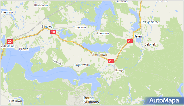 mapa Śmiadowo, Śmiadowo na mapie Targeo