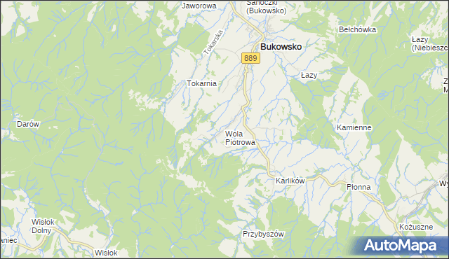 mapa Wola Piotrowa, Wola Piotrowa na mapie Targeo