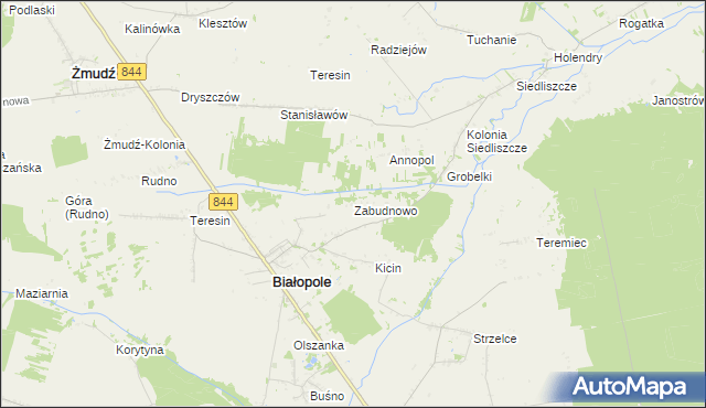 mapa Zabudnowo, Zabudnowo na mapie Targeo