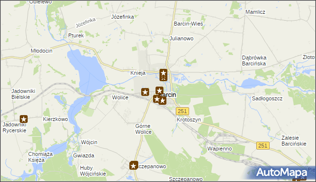 mapa Barcin, Barcin na mapie Targeo