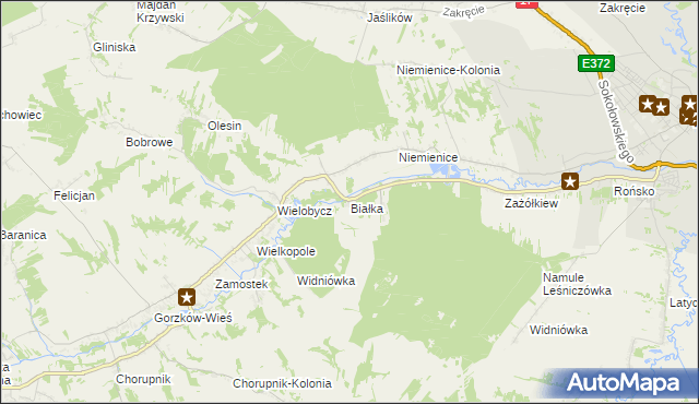 mapa Białka gmina Krasnystaw, Białka gmina Krasnystaw na mapie Targeo