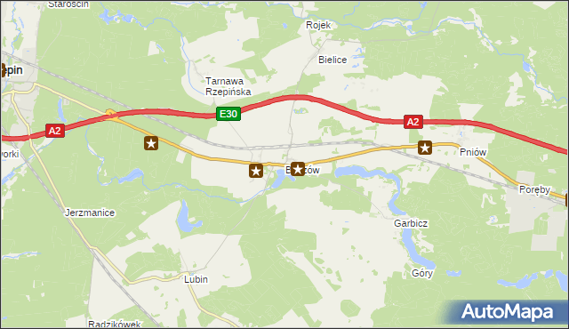 mapa Boczów gmina Torzym, Boczów gmina Torzym na mapie Targeo