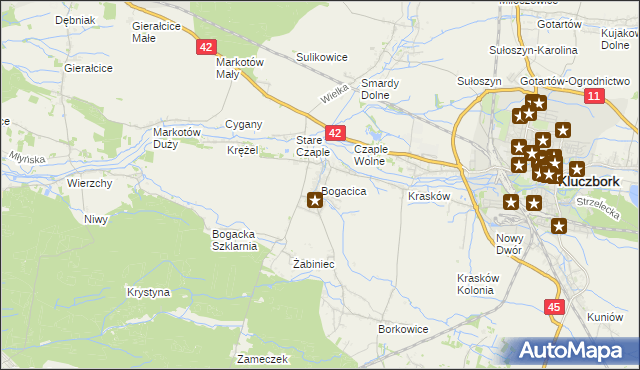 mapa Bogacica, Bogacica na mapie Targeo