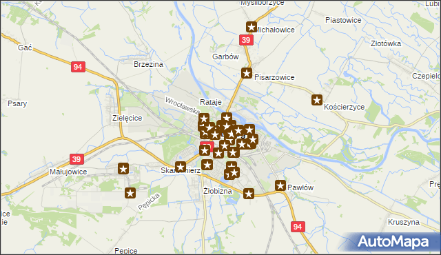 mapa Brzeg, Brzeg na mapie Targeo