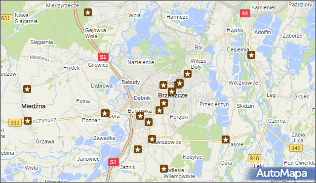 mapa Brzeszcze, Brzeszcze na mapie Targeo