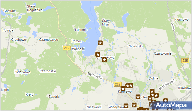 mapa Charzykowy, Charzykowy na mapie Targeo