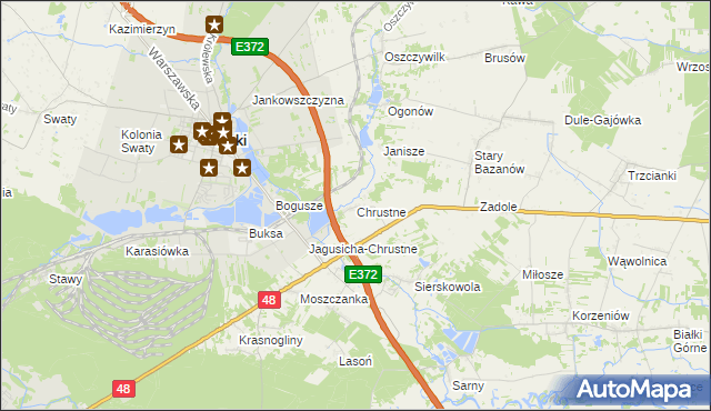 mapa Chrustne, Chrustne na mapie Targeo