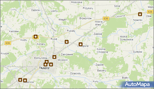 mapa Chrzęsne, Chrzęsne na mapie Targeo