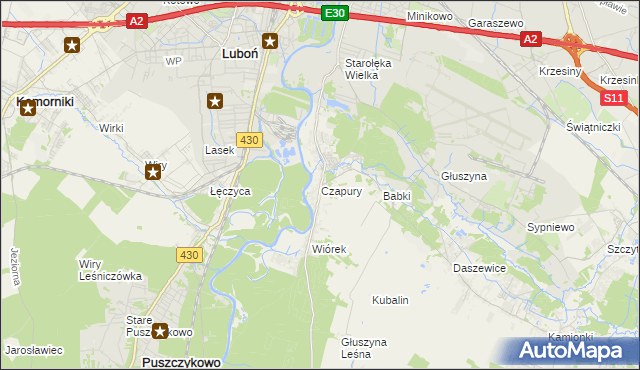 mapa Czapury, Czapury na mapie Targeo