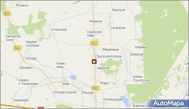 mapa Czułczyce-Kolonia, Czułczyce-Kolonia na mapie Targeo