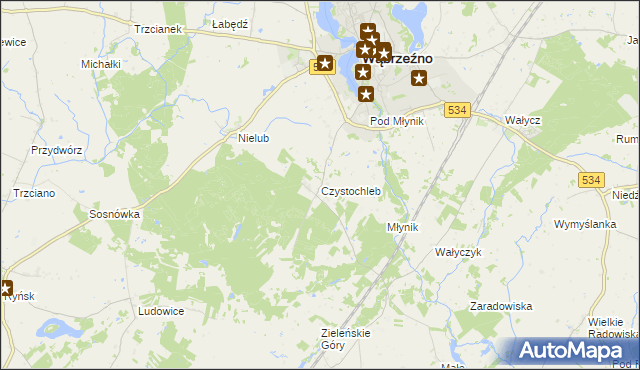 mapa Czystochleb, Czystochleb na mapie Targeo