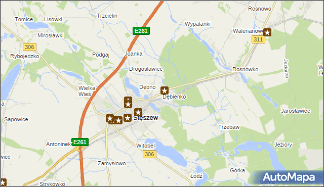 mapa Dębienko, Dębienko na mapie Targeo