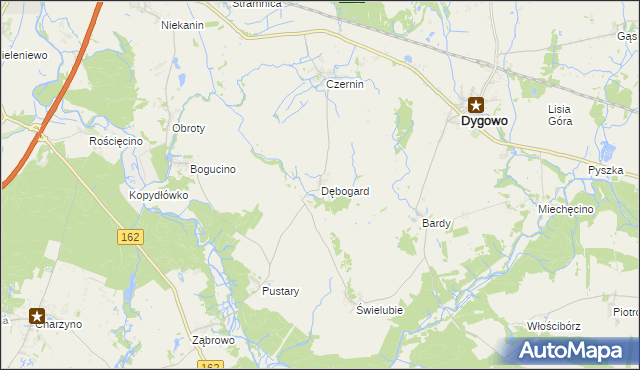 mapa Dębogard, Dębogard na mapie Targeo