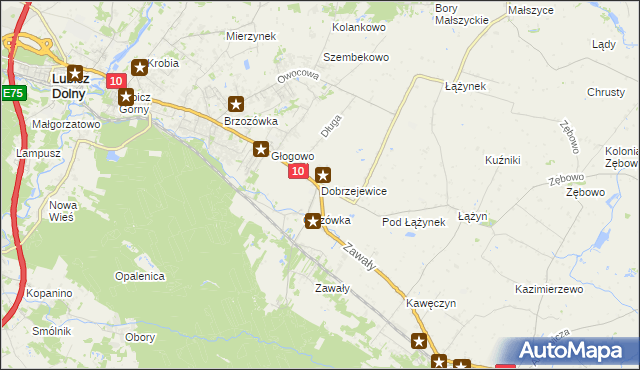 mapa Dobrzejewice, Dobrzejewice na mapie Targeo