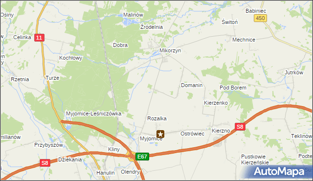 mapa Domanin Osada, Domanin Osada na mapie Targeo