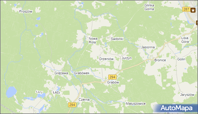 mapa Drzeniów gmina Tuplice, Drzeniów gmina Tuplice na mapie Targeo