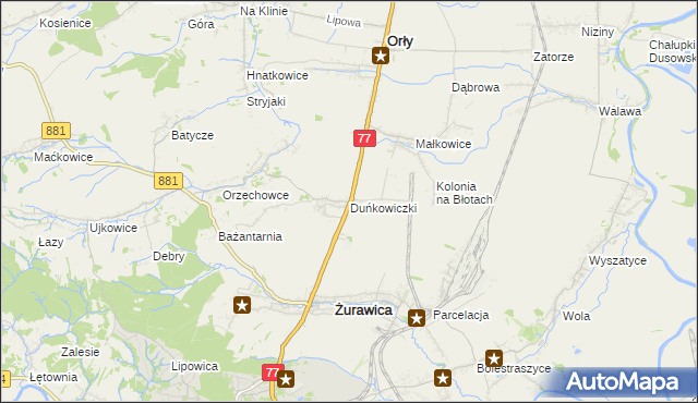 mapa Duńkowiczki, Duńkowiczki na mapie Targeo