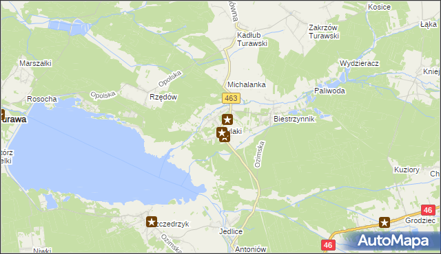 mapa Dylaki, Dylaki na mapie Targeo