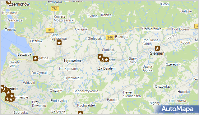 mapa Gilowice powiat żywiecki, Gilowice powiat żywiecki na mapie Targeo