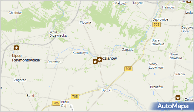 mapa Godzianów, Godzianów na mapie Targeo