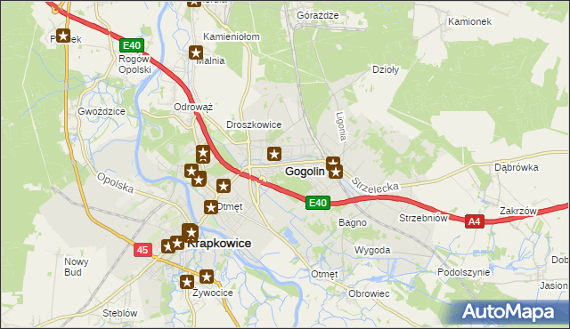 mapa Gogolin powiat krapkowicki, Gogolin powiat krapkowicki na mapie Targeo