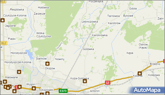 mapa Gotówka, Gotówka na mapie Targeo