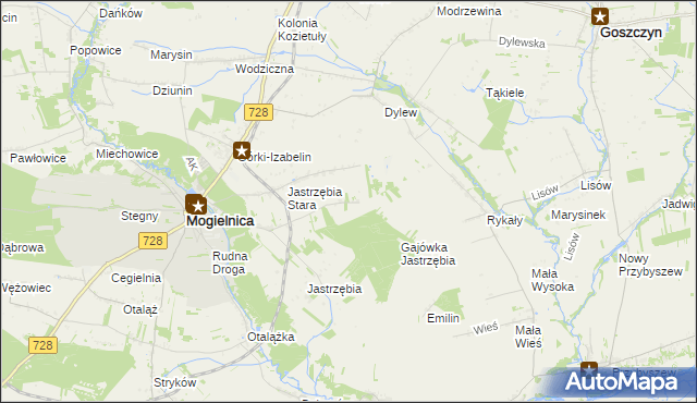 mapa Gracjanów, Gracjanów na mapie Targeo