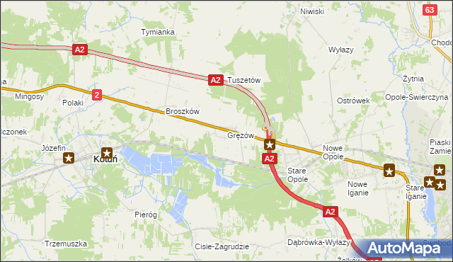 mapa Gręzów, Gręzów na mapie Targeo